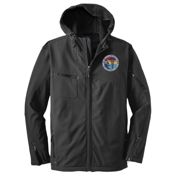 Textured Hooded Soft Shell Jacket Thumbnail