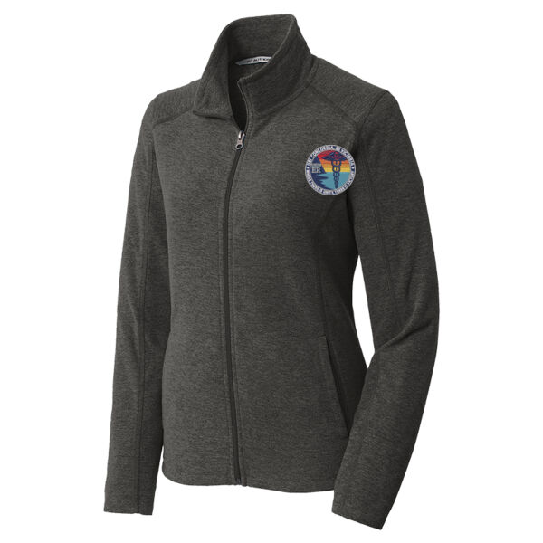 Ladies Heather Microfleece Full Zip Jacket Thumbnail